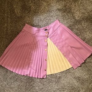 Zara light purple leather skirt